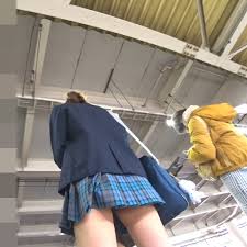青チェック】対面のJKのパンツと逆さセット【JK】｜PALPIS（パルピス）