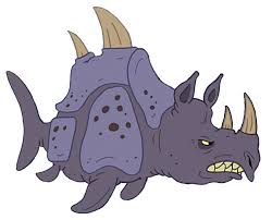 Sea Rhinoceros Spongebob Savage Animals Cartoon