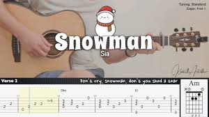 Snowman Sia Fingerstyle Guitar Tab Chords Lyrics Youtube In 2021 Guitar Tabs Fingerstyle Guitar Lyrics