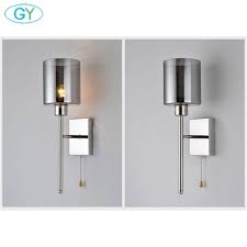 Momentary switches only stay in the on or off position while they are held. Modern Sconce Wall Lights Led Bulb Indoor Lighting Wall Mount Bedside Lamp With Pull Chain Switch Glass Shade Led Lamp Wall Lamp Led Indoor Wall Lamps Aliexpress