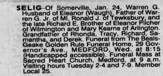 Obituary for Warren G. SELIG