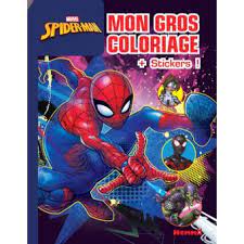 spider man marvel mon gros coloriage stickers fond bleu collectif broche achat livre fnac de la confiture d'animaux renard