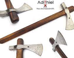 Set Of 2 Hatchet Handle Wood Replacement Handle For Axe Oakwood And Leather Wrap Replacement Handles Axe Hatchet