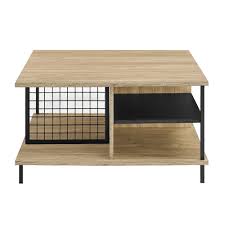 H., the cocktail table is perfect for game night or to entertain your guest. 30 Inch Metal And Wood Square Coffee Table English Oak By Walker Edison