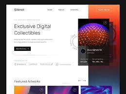 Silknet Nft Marketplace Landing Page In 2021 Landing Page Web App Design Website Inspiration