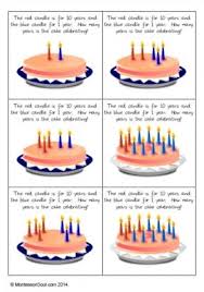 Birthday Cake Challenge Cards Place Value Montessorisoul Montessori Materials Available For Free Card Challenges Place Values Cake
