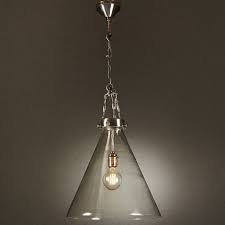 Glass Cone Pendant Light Large Christophe Living