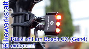 Übersehen kann man die hellen lampen im straßenverkehr allerdings auf keinen fall. Rucklicht Am Bosch Gen4 Einbauen Bikewerkstatt Youtube