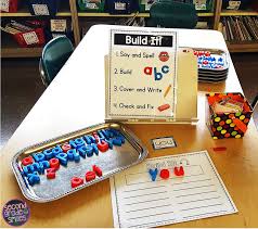 Using magnetic letters daily can help young children in preschool or kindergarten begin to 4. Storage Solutions For Multisensory Word Work Materials Second Grade Smiles