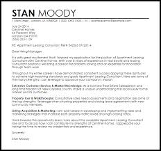 Apartment Leasing Consultant Cover Letter Sample Cover Letter Templates Examples