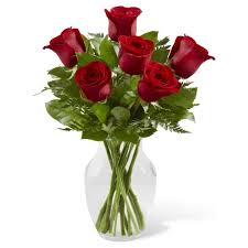 These long stemmed glass flowers are an ideal accompaniment for glass vases and add an instant touch of sophistication to any home. Six Red Roses Valentine S Flowers Toronto Flower Delivery