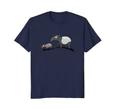 A Cute Comic Tapir Shirt For Every True Tapir Fan The Design Shows A Mother And A Baby Or Child Tapir The Baby Tapir Is Curio Shirts Mom And Baby Cute
