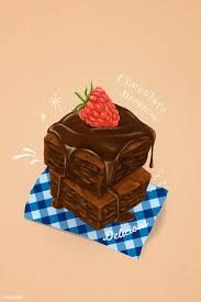 Hand Drawn Sweet Brownies Mockup Free Image By Rawpixel Com Noon In 2020 Desserts Drawing Dessert Illustration Cookie Vector