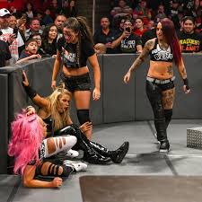 Photos The Riott Squad Brutalize Natalya And Drive Her Through A Table In Uncomfortable Ambush Wwe Womens Wwe Female Wrestlers Women S Wrestling