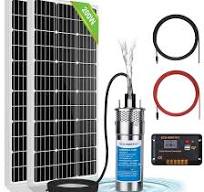ECO-WORTHY 3.2GPM Solar Well Pump Kit for Watering- 1pc Submersible 12V  Solar Water Pump + 2pcs 100W Mono Solar Panel + 20A Charge Controller for  ...