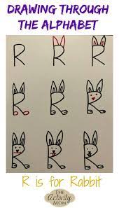 What a creative way for little artists to learn the letter r and have . Drawing Through The Alphabet Letter R The Activity Mom Letters For Kids Alphabet Drawing Drawing Lessons For Kids