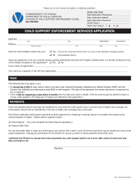 If you already have a court order for child support and need additional child support services, contact the friend of the court handling your case. Fillable Online Dss Virginia Application For Child Support Services English Virginia Dss Virginia Fax Email Print Pdffiller