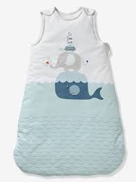 Innensäcke für schlafsack liebmich in vielen verschiedenen. Vertbaudet Armelloser Baby Schlafsack Wal In Weiss Blau Bedruckt