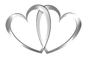 Pin By Margaret Morrow On Frames For Cards Heart Clip Art Silver Wedding Rings Wedding