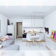 25 Kvadratnyh Metrov Eto Ne Prigovor Belyj Cvet Ne Skovyvaet Chuvs Small Apartment Kitchen Decor Small Apartment Living Room Open Plan Kitchen Living Room