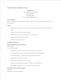 Kostenloses Banking Assistant Manager Cv