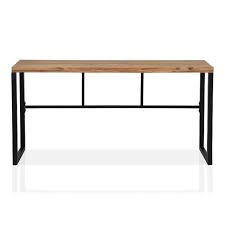 Rustic counter height table legs. Furniture Of America Dimbe Rustic Metal Leg Counter Height Table In Natural Oak Idf 51023