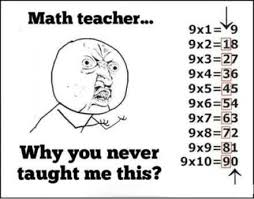 Math 9 Times Table Trick How Did I Never Know This Math Math Teacher Teaching