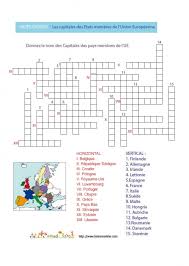 Les définitions sont remplacées par de petits visuels. Jeu Gratuit A Imprimer Mots Croises Pays De L Union Europeenne N 3 Tete A Modeler