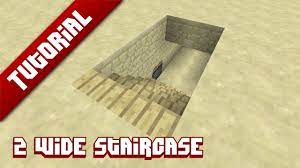 Minecraft Tutorial 2 Wide Hidden Staircase Youtube