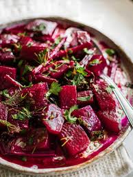 Simple Beetroot Salad With Garlic Herbs Real Greek Recipes Recipe Greek Recipes Beetroot Salad Beetroot
