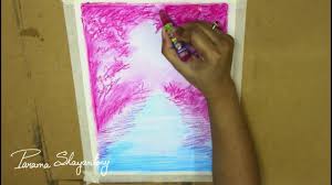 How To Draw Cherry Blossom Painting By Oil Pastel For Beginner Step By S Cherry Blossom Painting Oil Pastel Oil Pastel Drawings