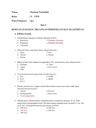 Maybe you would like to learn more about one of these? Soal Ipa Terapan Pilihan Ganda Kekuatan Bahan Beserta Kuncinya