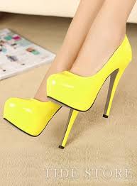 Black And Yellow High Heels Comfortable Round Toe High Heels Platform Women Shoes Tidestore Com Prom Shoes Online Women Platform Shoes Stiletto Heels Platform Stiletto Heels