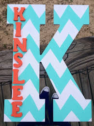 Chevron Letter Baby Room Nursery Decor Letter With Name Chevron Pattern Custom Letter Tiffany Blu Letter Nursery Decor White Nursery Decor Decorative Letters