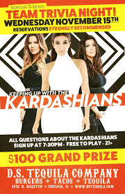 Please, try to prove me wrong i dare you. Keeping Up With The Kardashians Special Edition Team Trivia D S Tequila Co