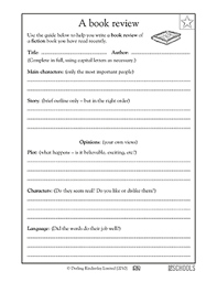 Reading is the action or skill of reading written or printed matter silently or aloud. Writing A Book Review 1st Grade 2nd Grade Reading Writing Worksheet Greatschools