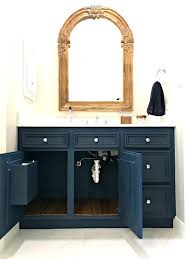 The paint won't adhere correctly to the vanity if you try to paint it as is, and you'll end up with a subpar look. Blue Diy Chalk Paint Bathroom Vanity Makeover Abbotts At Home