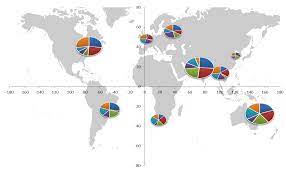 Create A Bubble Pie Chart Or World Map Pie Chart Using Vba And Excel Charts Bubble Chart World Map Chart