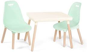 Amazon Com B Spaces By Battat Kid Century Modern Trendy Kids Table And Chairs 1 Table In Ivory And 2 Chai Kids Furniture Sets Kids Chairs Kids Furniture
