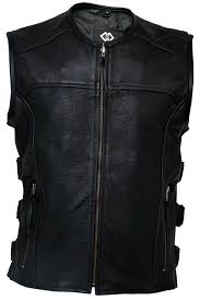 Http Shop Stylees Co Uk Mens Leather Garments 2 Premium Perforated Leather Motorcycle Vest Motorcycle Vest Leather Jacket Mens Leather Vest