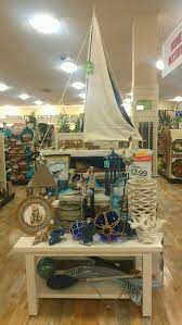 Homegoods Nautical Sail Boat Fish Ocean Lanturn Glass Blue White And Tan Nautical Decor Home Goods Decor Sunroom Decorating