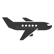Ink black and white drawing of a war plane. Airplane Black Icon Commercial Transportation For Flight Stock Vector Illustration Of Aeroplane Sign 154099297