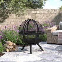 Home / fire tables / wood burning fire pits / fancy flames fire globe by esschert design usa. Fancy Flames Globe Fire Pit Wayfair