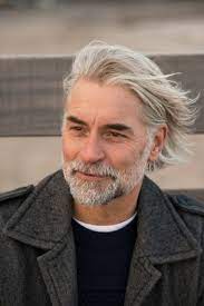 Modeling Gray Long Hair Styles Men Older Mens Hairstyles Grey Hair Men