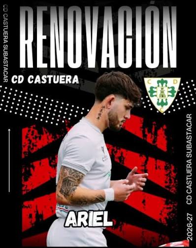 ⚽ TERCERA RFEF El @CastueraCd anuncia la renovación del defensa Ariel.