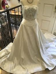 Die diamantene hochzeit wird gefeiert. Allure Korsett Hochzeitskleid Braut Abendkleid Diamant Weiss Taft Schnurer Rucken Eur 317 19 Picclick De