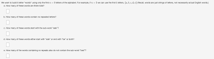 English toffee, everlasting gobbstoppers and exploding truffles are just some sweet treats starting with the letter e. Solved We Want To Build 6 Letter Words Using Only The Chegg Com
