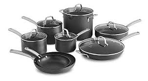 Calphalon Classic Nonstick Hard Anodized 14 Piece Cookware Set Grey In 2020 Nonstick Cookware Pots And Pans Sets Cookware Set