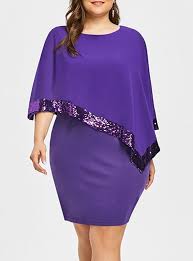 Get the best deals on plus size fall dresses and save up to 70% off at poshmark now! Wmns Plus Size Dress Angle Cut Sheer Sequins Hemmed Arm Slit Cape Blue