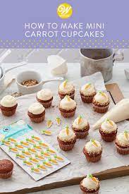 Mini Carrot Cake Cupcakes Recipe Mini Carrots Delicious Cupcakes Recipes Mini Cupcakes
